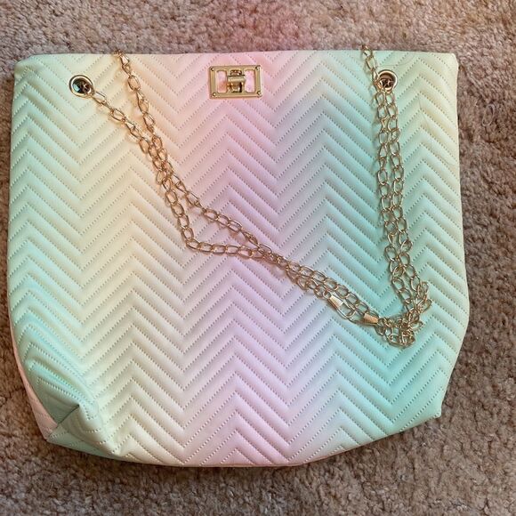 Pastel Green + Yellow + Pink Small Sized Tote - Picture 2 of 4